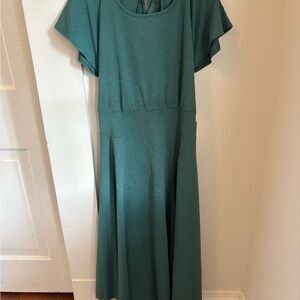 Joyfolie Teal Midi Dress